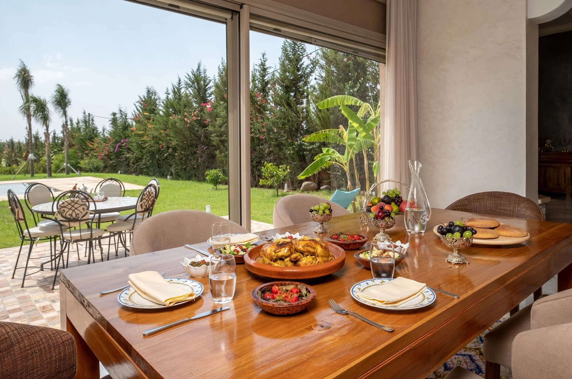 Service de restauration gastronomique à Dar Hamama - Villa à louer Ourika avec chef privé